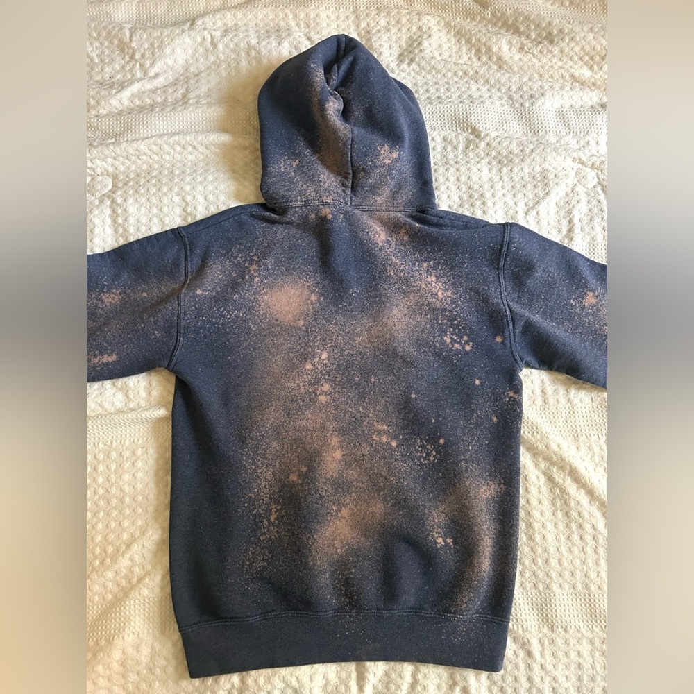 Jerzees Bleach Splatter Hoodie Size S Venice Beach California Graphic Pullover - Picture 8 of 9